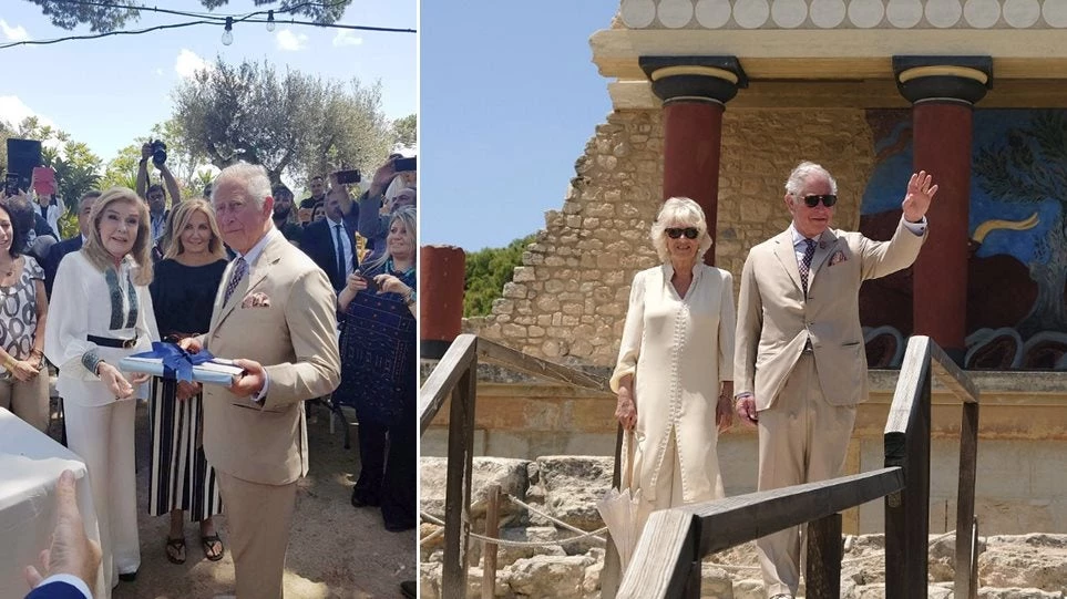 Ο Κάρολος «έφτιαξε» μινωικό γεύμα στην Κρήτη (εικόνες, βίντεο)